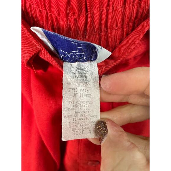 Petites By Fundamental Things Womens Skirt Size 4 Red Vintage Polyester USA Made - Picture 5 of 12